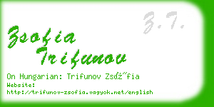 zsofia trifunov business card